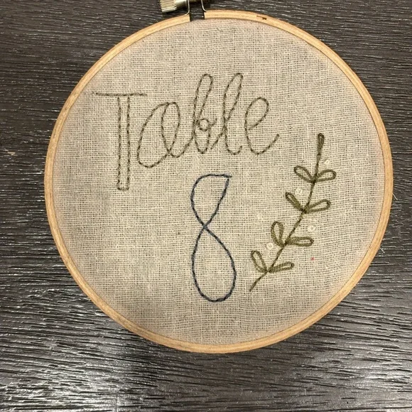 Elegant Embroidered Table Numbers 1-12 - Picture 4 of 5